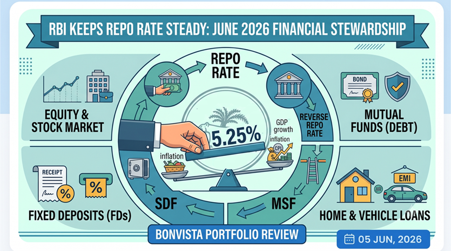 RBI Holds Repo Rate Steady in June 2026: What It Means for Investors